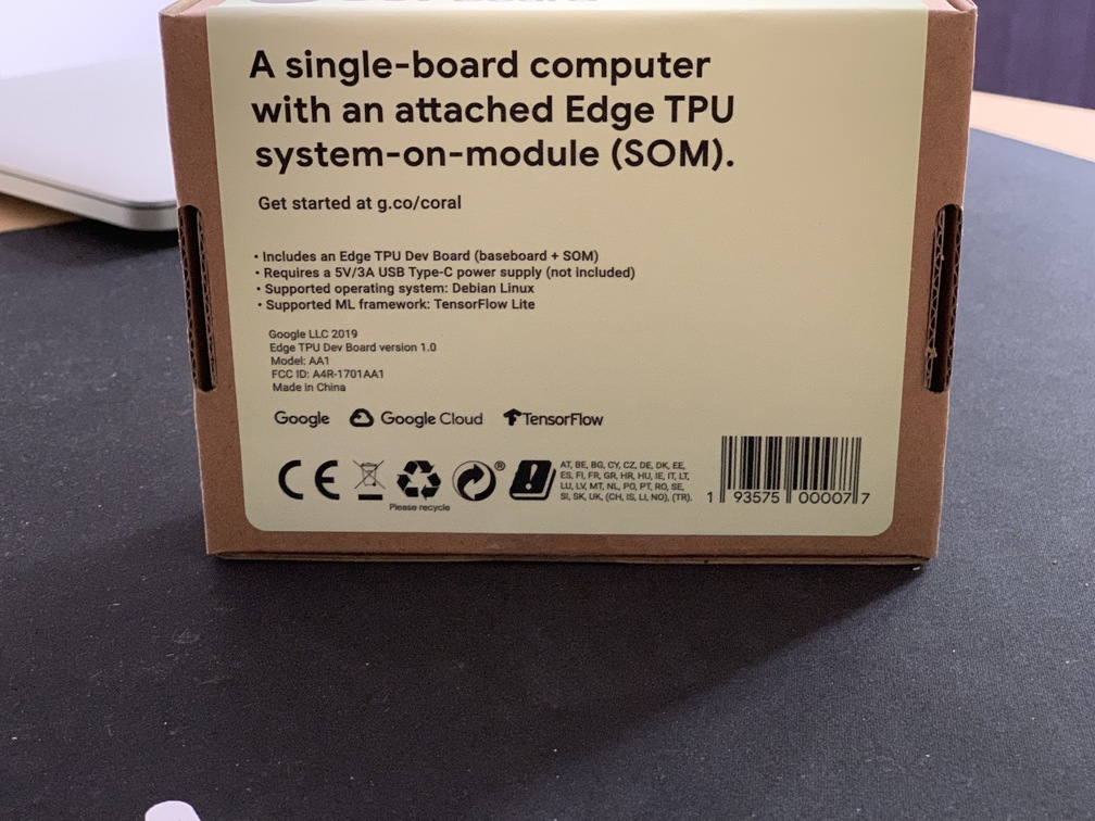 Google Coral Packaging