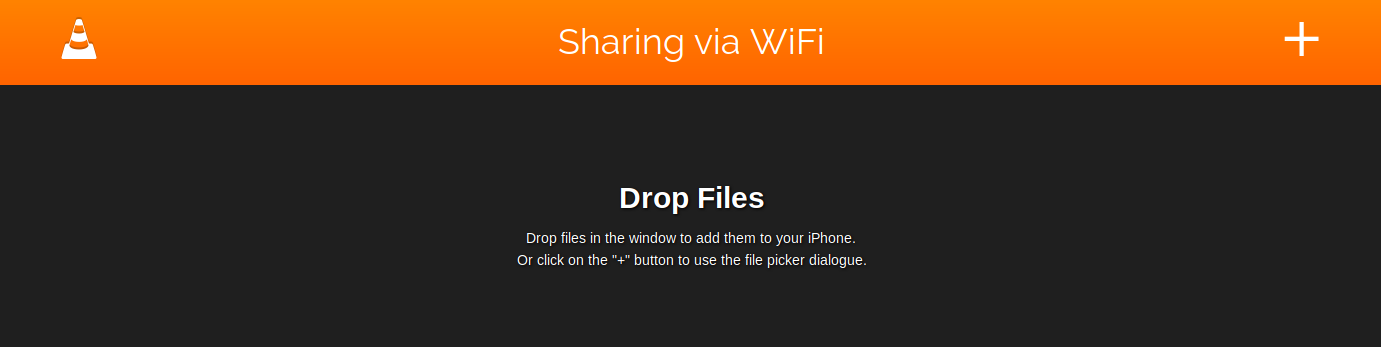 VLC Frontend im Browser öffnen und Audio Datei auf das iPhone laden